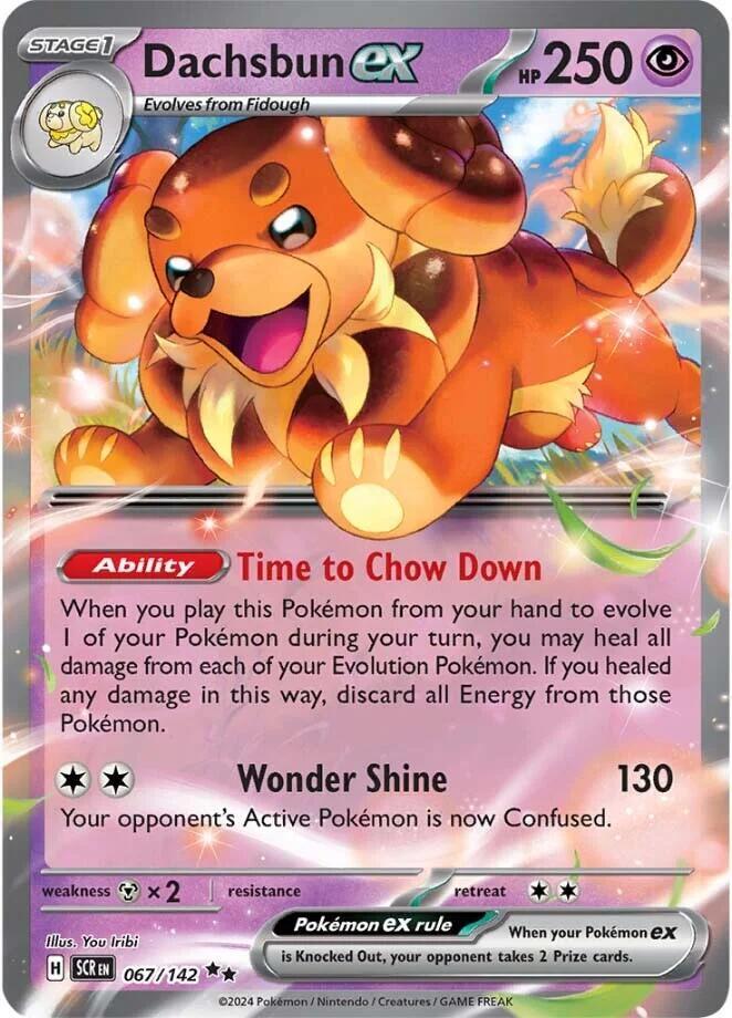 Dachsbun ex Double Rare SV07: Stellar Crown 067/142 MP (Back)