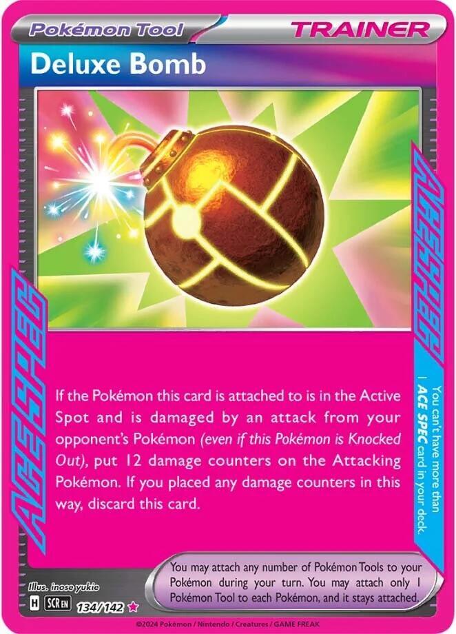 Deluxe Bomb ACE SPEC Rare SV07: Stellar Crown 134/142 MP (Back)
