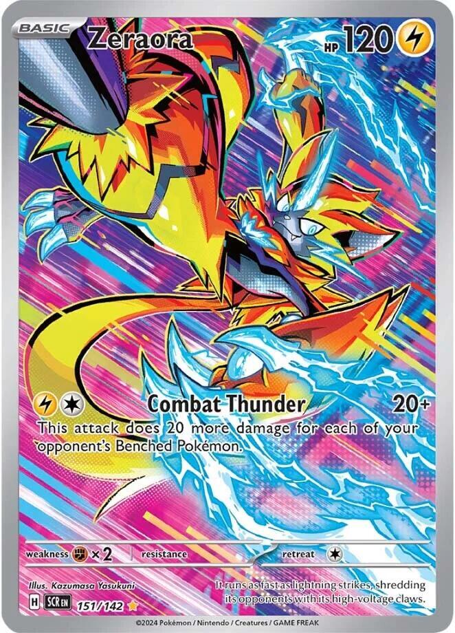 Zeraora Illustration Rare SV07: Stellar Crown 151/142 MP (Back)