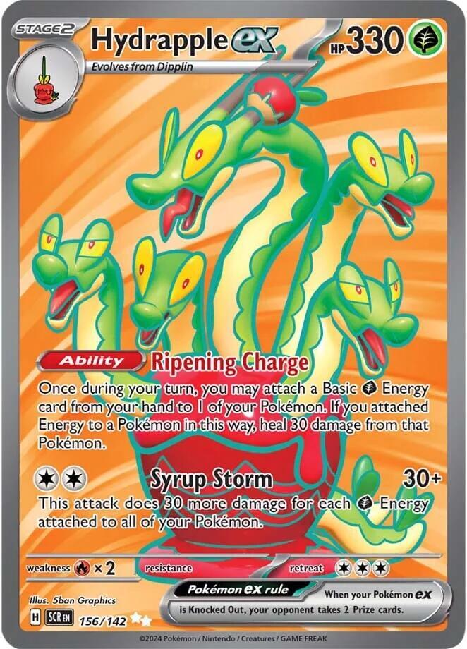 Hydrapple ex Ultra Rare SV07: Stellar Crown 156/142 NM (Back)