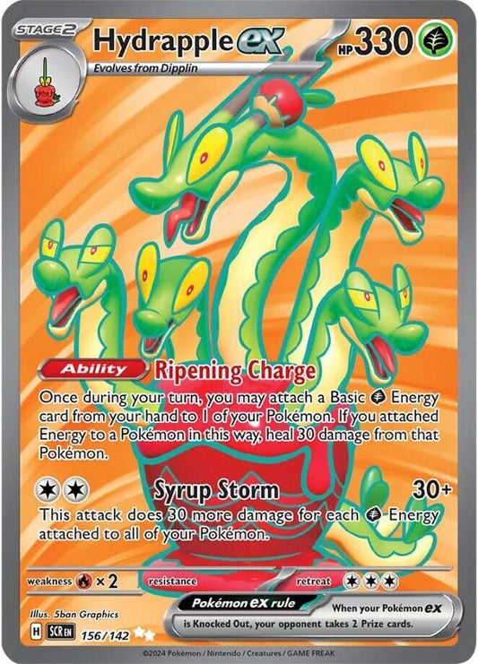 Hydrapple ex Ultra Rare SV07: Stellar Crown 156/142 NM (Back)