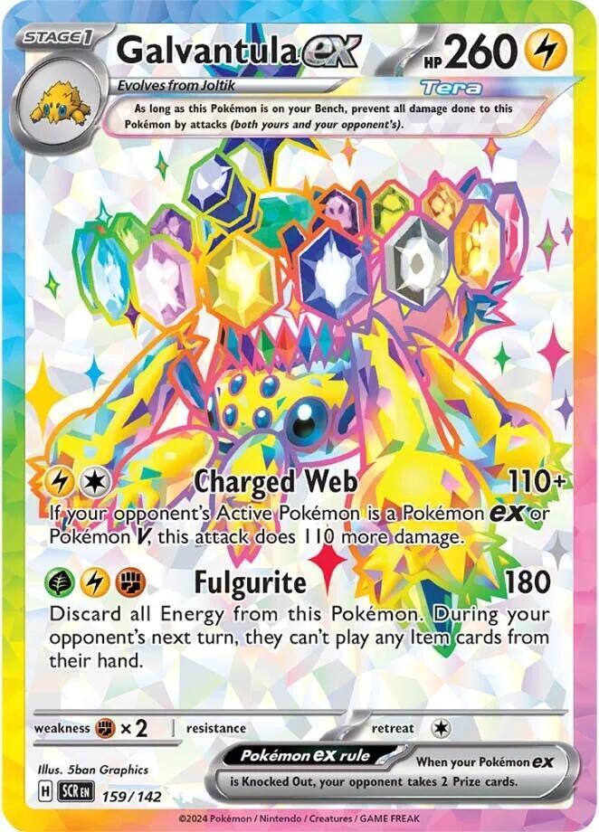 Galvantula ex Ultra Rare SV07: Stellar Crown 159/142 NM (Back)