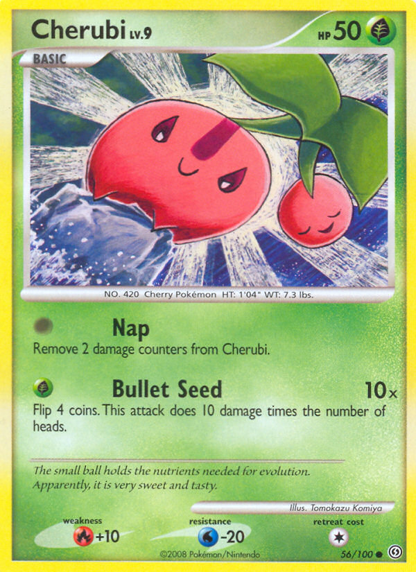 Cherubi 56/100 Pokémon Stormfront (2008) English card — catalogue reference