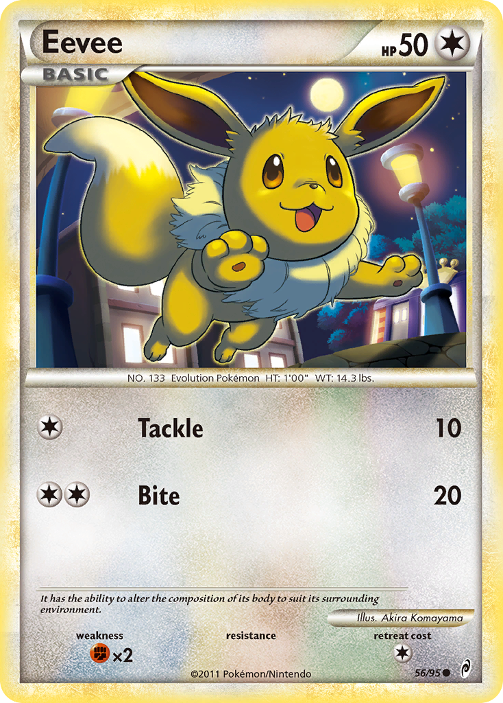 Eevee 56/95 Pokémon Call of Legends (2011) English card — catalogue reference