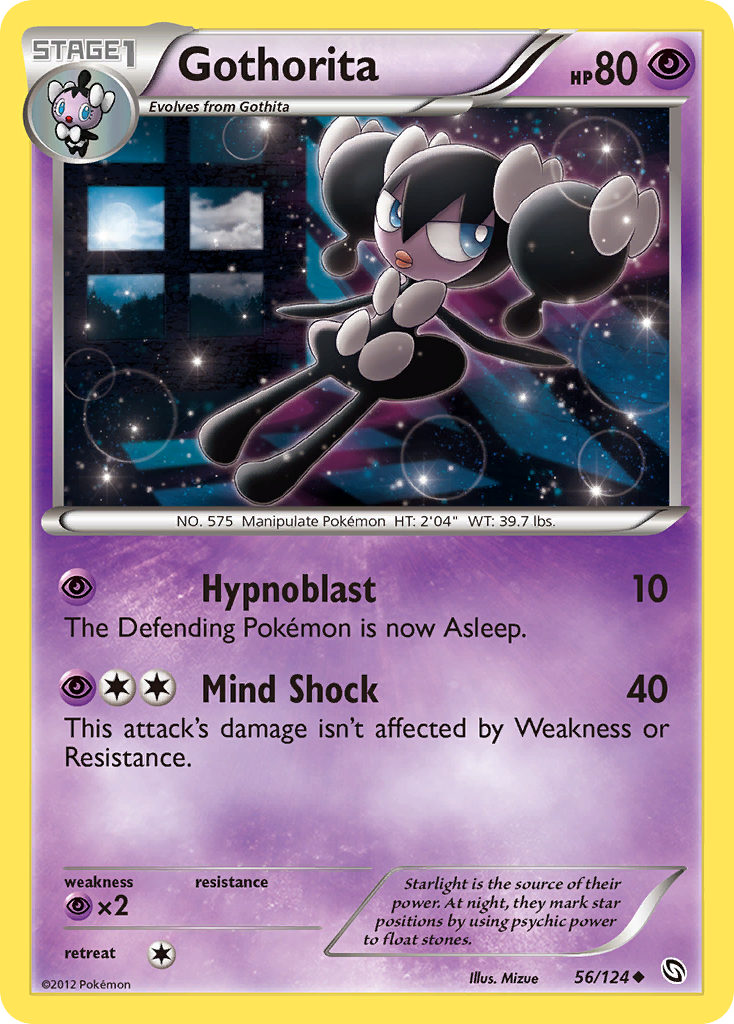 Gothorita 56/124 Pokémon Dragons Exalted (2012) English card — catalogue reference