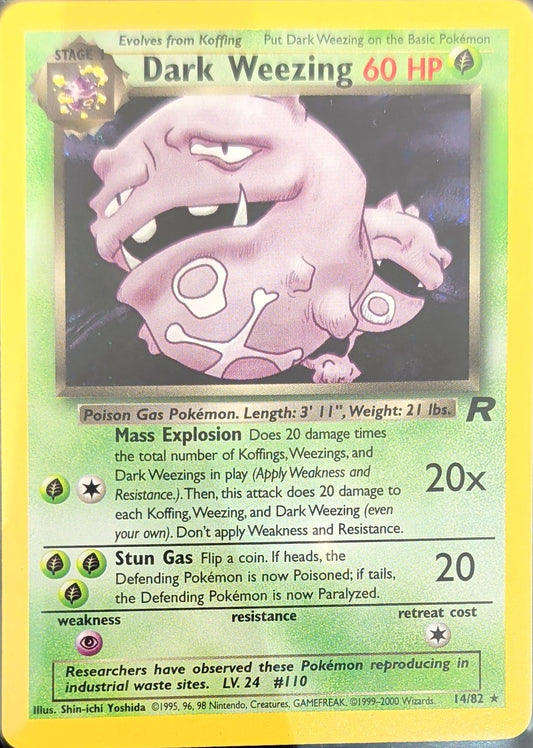 Dark Weezing (14) Holo Rare Team Rocket 14/82 MP