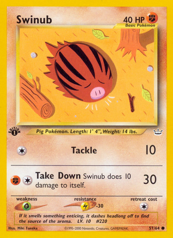 Swinub 57/64 — Pokémon Neo Revelation
