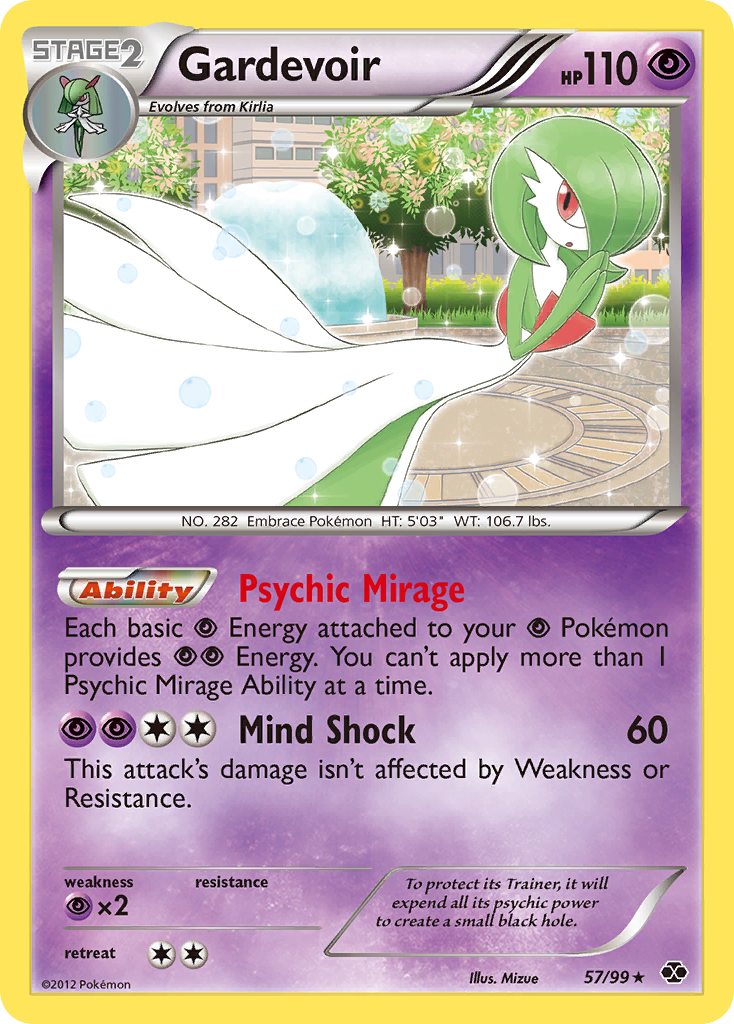 Gardevoir 57/99 Pokémon Next Destinies (2012) English card — catalogue reference