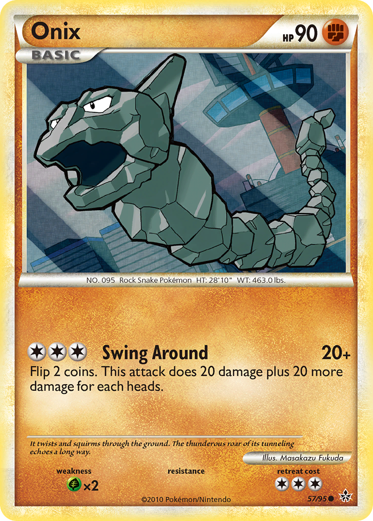 Onix 57/95 Pokémon Unleashed (2010) English card — catalogue reference