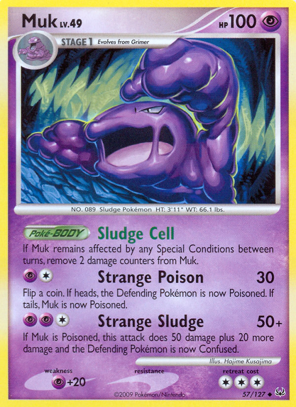 Muk 57/127 Pokémon Platinum (2009) English card — catalogue reference