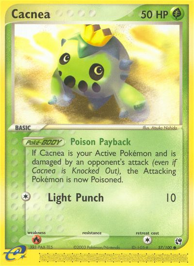 Cacnea 57/100 — Pokémon EX Sandstorm
