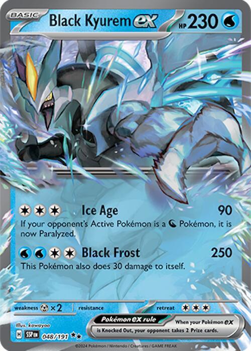 Black Kyurem ex - Double Rare SV08: Surging Sparks 048/191 MP (Back)