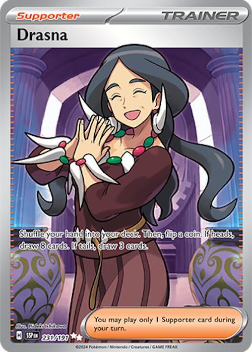 Drasna Ultra Rare SV08: Surging Sparks 231/191 NM (Back)