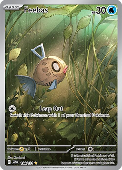 Feebas Illustration Rare SV08: Surging Sparks 198/191 NM (Back)
