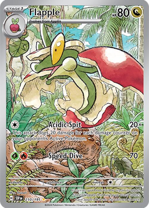 Flapple Illustration Rare SV08: Surging Sparks 210/191 MP (Back)