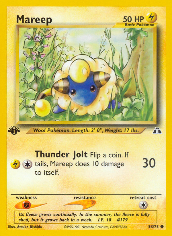 Mareep 58/75 — Pokémon Neo Discovery