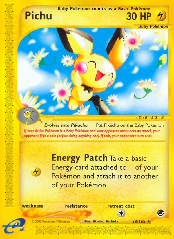 Pichu 58/165 — Pokémon Expedition Base Set