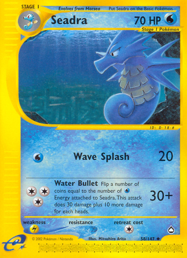 Seadra 58/147 — Pokémon Aquapolis