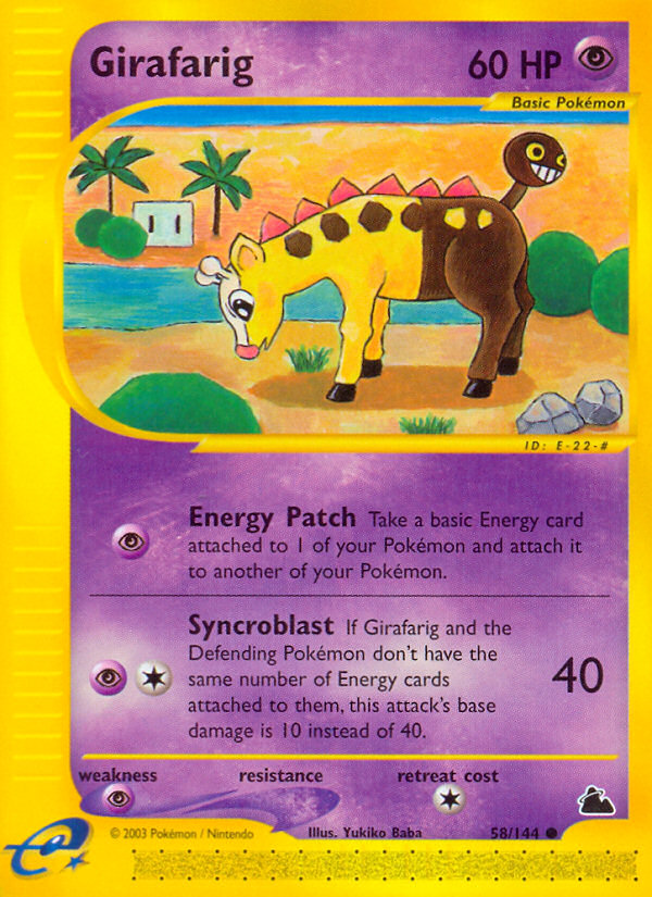 Girafarig 58/144 — Pokémon Skyridge