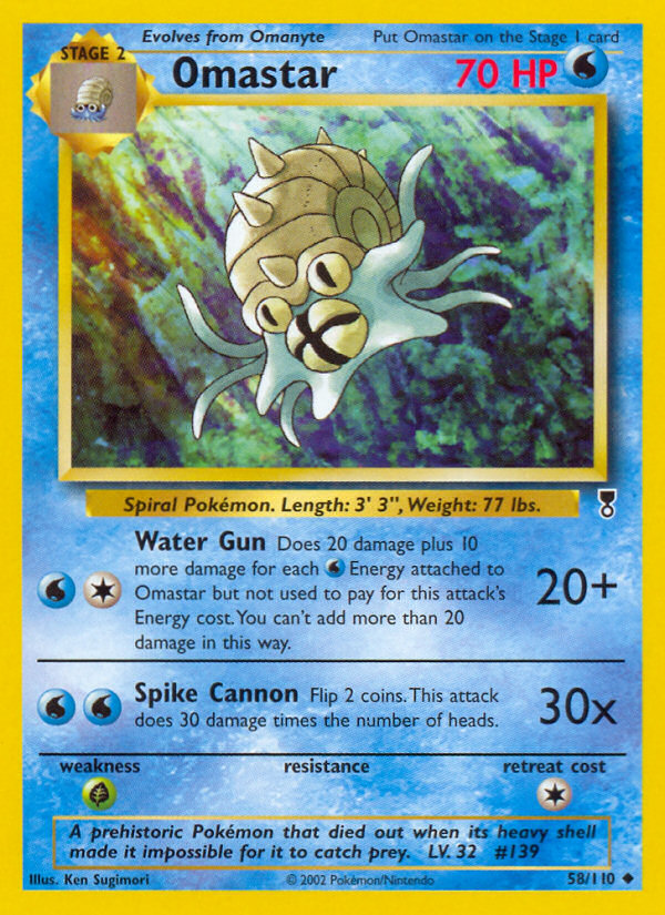 Omastar 58/110 — Pokémon Legendary Collection