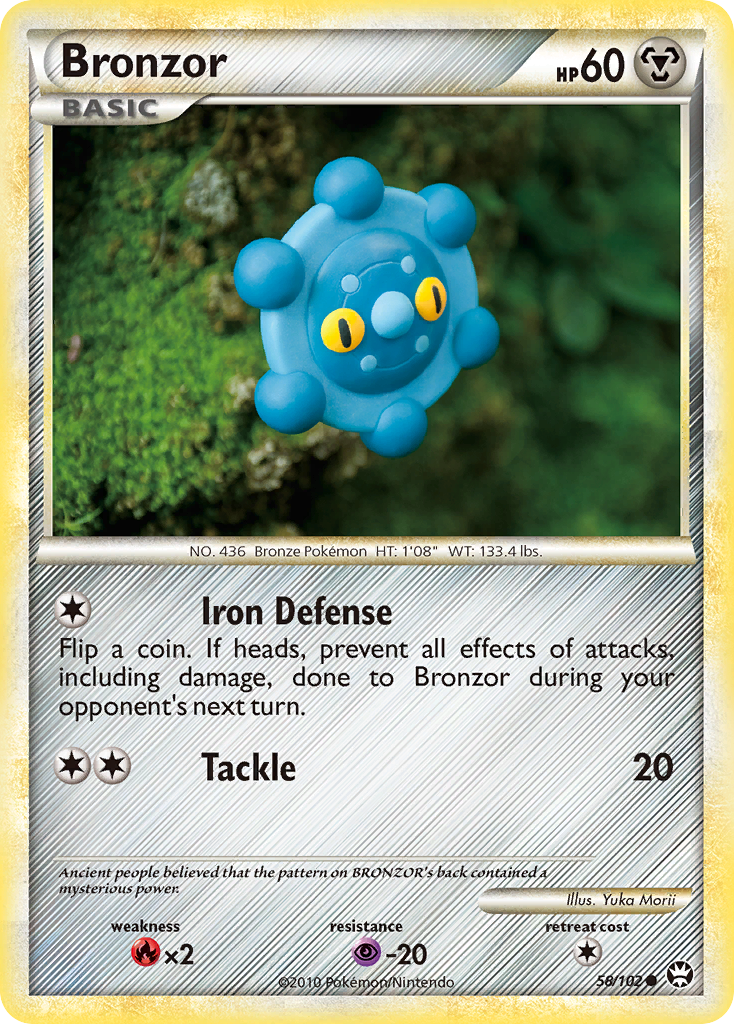 Bronzor 58/102 Pokémon Triumphant (2010) English card — catalogue reference