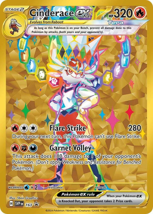 Cinderace ex - Promo SV: Scarlet & Violet Promo Cards 163 MP (Back)