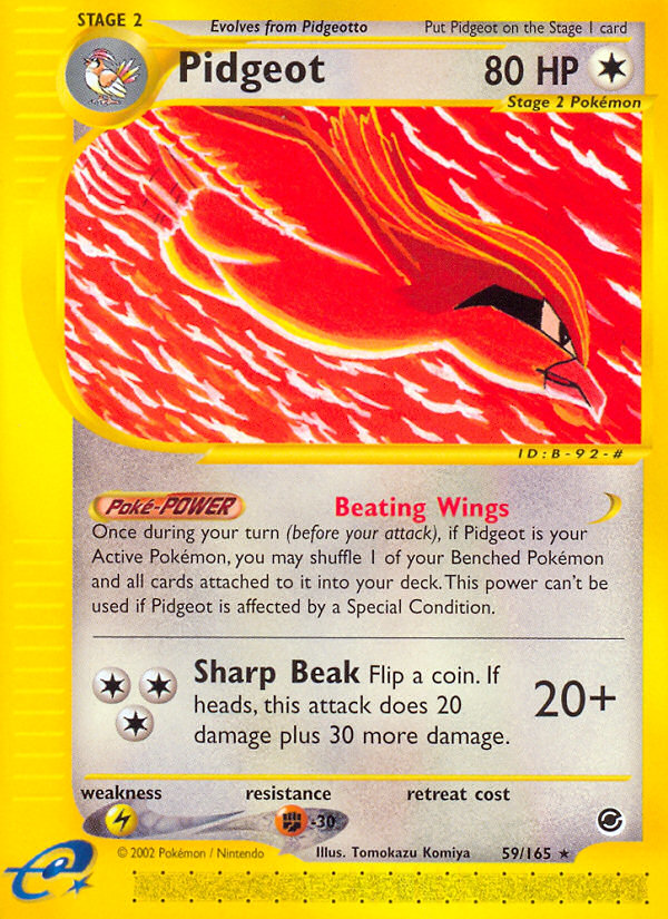 Pidgeot 59/165 — Pokémon Expedition Base Set