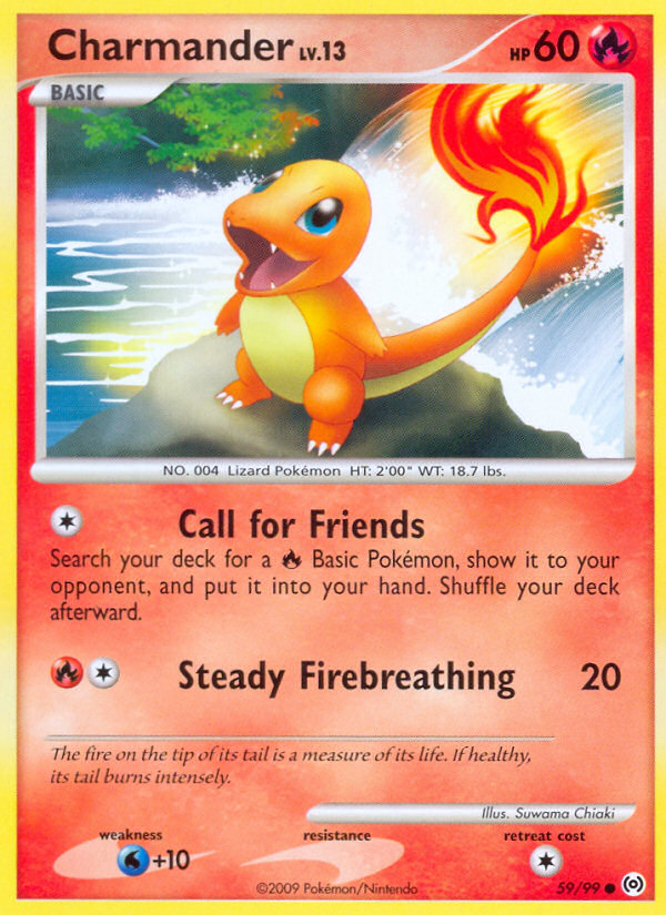 Charmander 59/99 Pokémon Arceus (2009) English card — catalogue reference