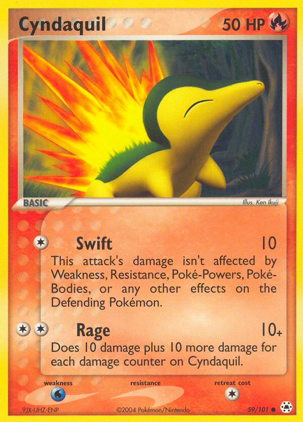 Cyndaquil 59/101 Pokémon EX Hidden Legends