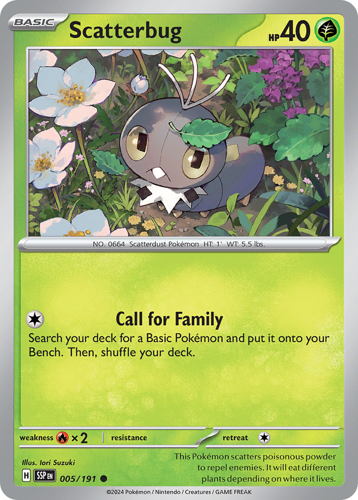 Pokemon Scatterbug Surging Sparks 005/191