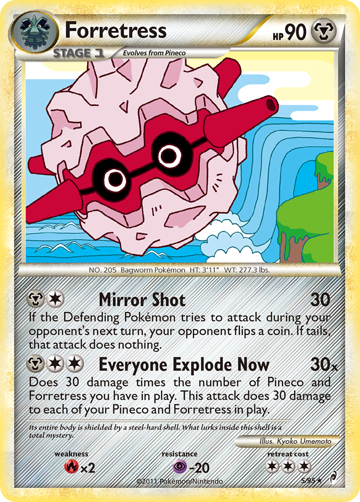 Forretress 5/95 Pokémon Call of Legends (2011) English card — catalogue reference