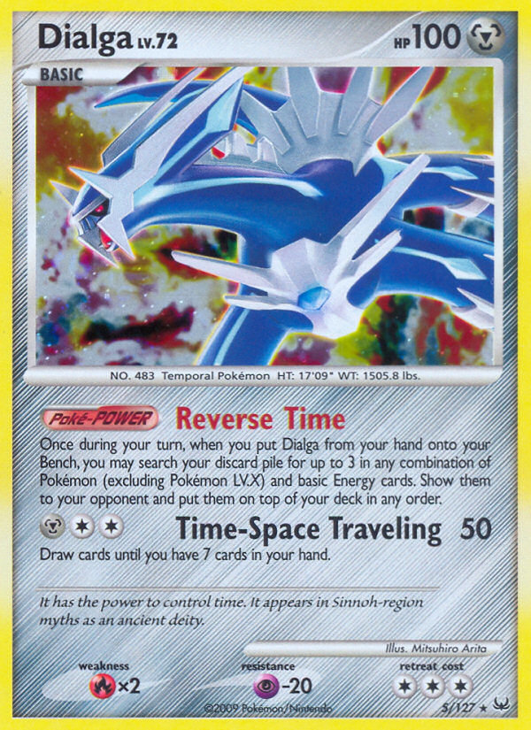 Dialga 5/127 Pokémon Platinum (2009) English card — catalogue reference