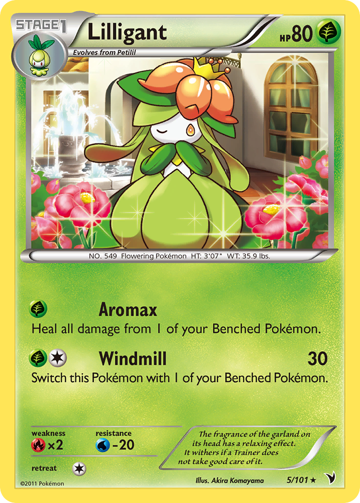 Lilligant 5/101 Pokémon Noble Victories (2011) English card — catalogue reference