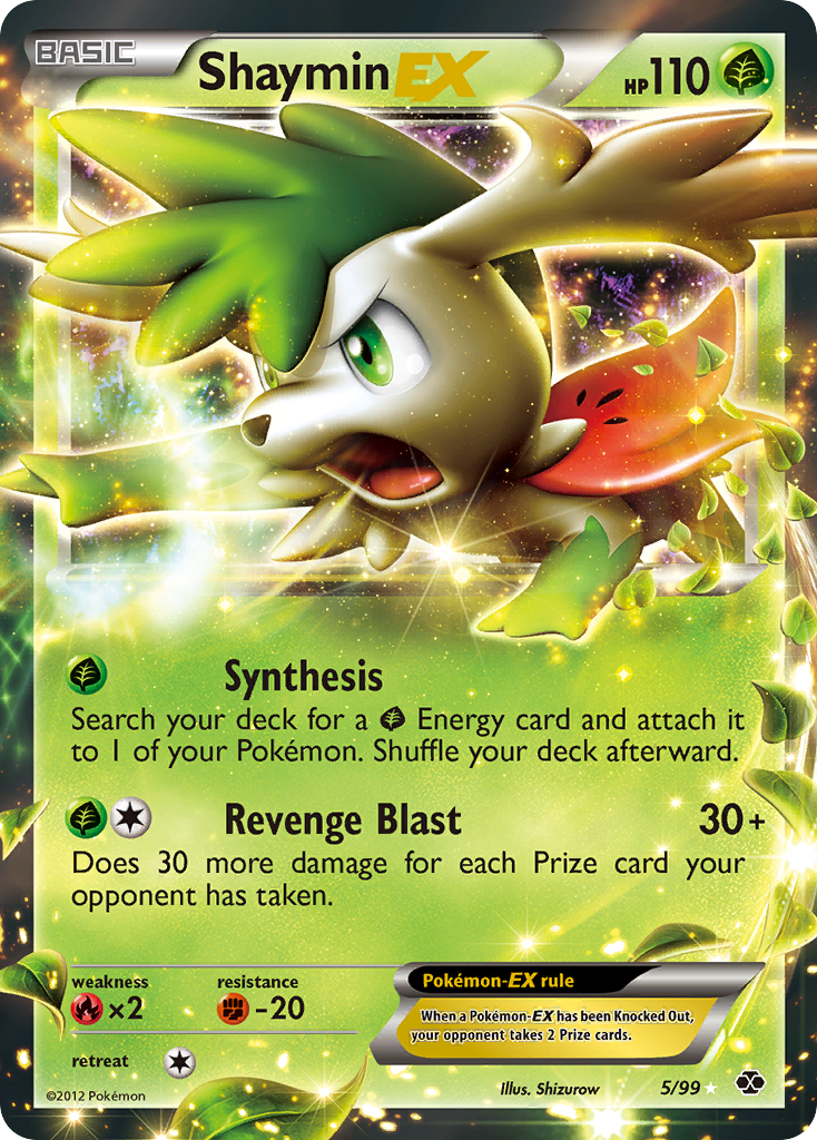 Shaymin-EX 5/99 Pokémon Next Destinies (2012) English card — catalogue reference