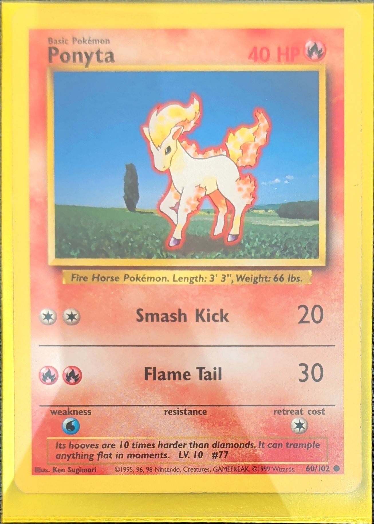 Ponyta Common Base Set 060/102 MP