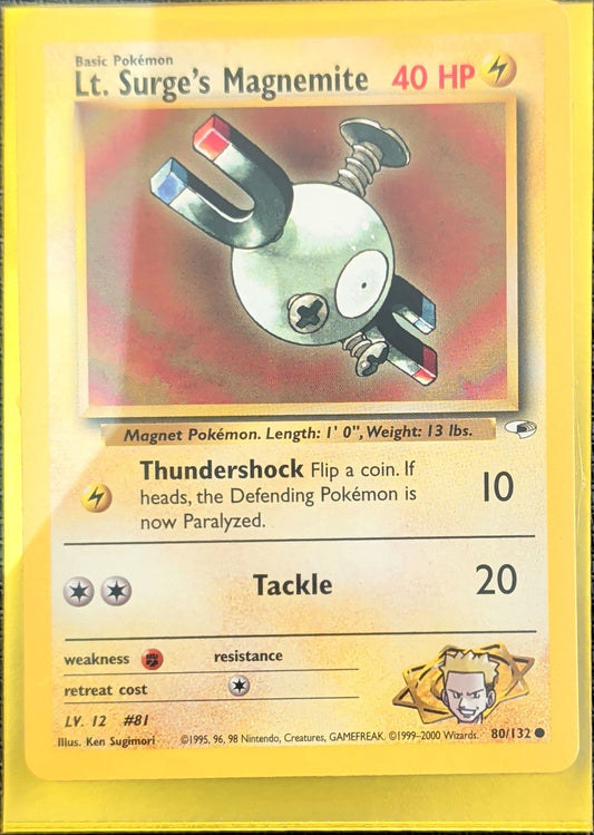Lt. Surge's Magnemite (80) Common Gym Heroes 080/132 MP