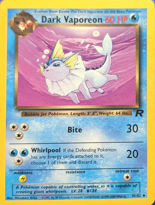 Dark Vaporeon Uncommon Team Rocket 45/82 MP