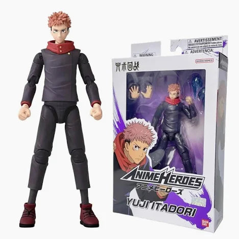 Anime Heroes Yuji Itadori action figure with packaging on a white background