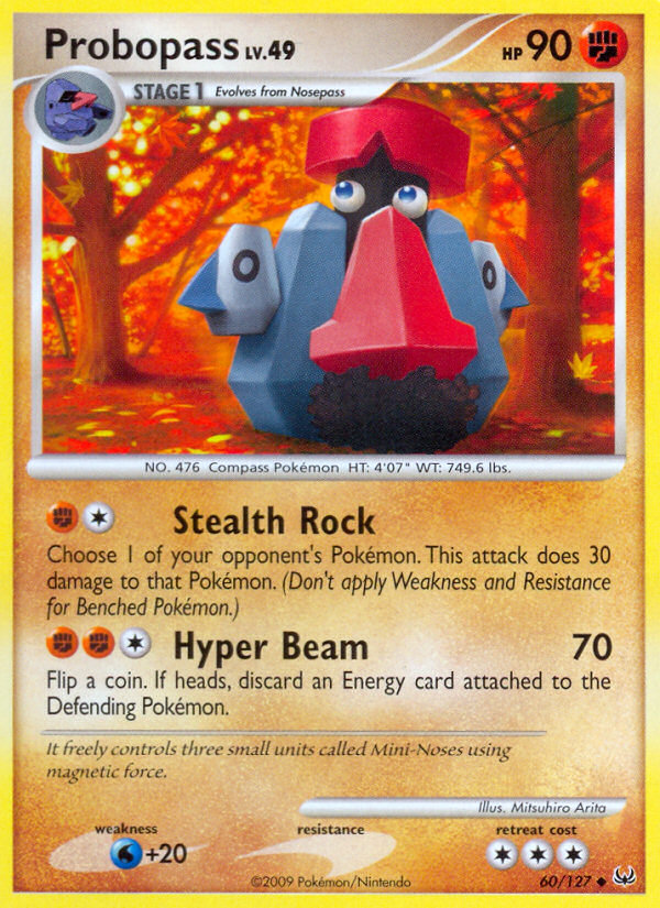 Probopass 60/127 Pokémon Platinum (2009) English card — catalogue reference