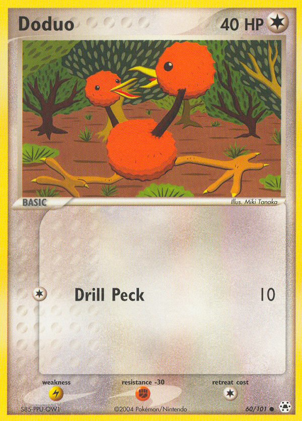 Doduo 60/101 Pokémon EX Hidden Legends
