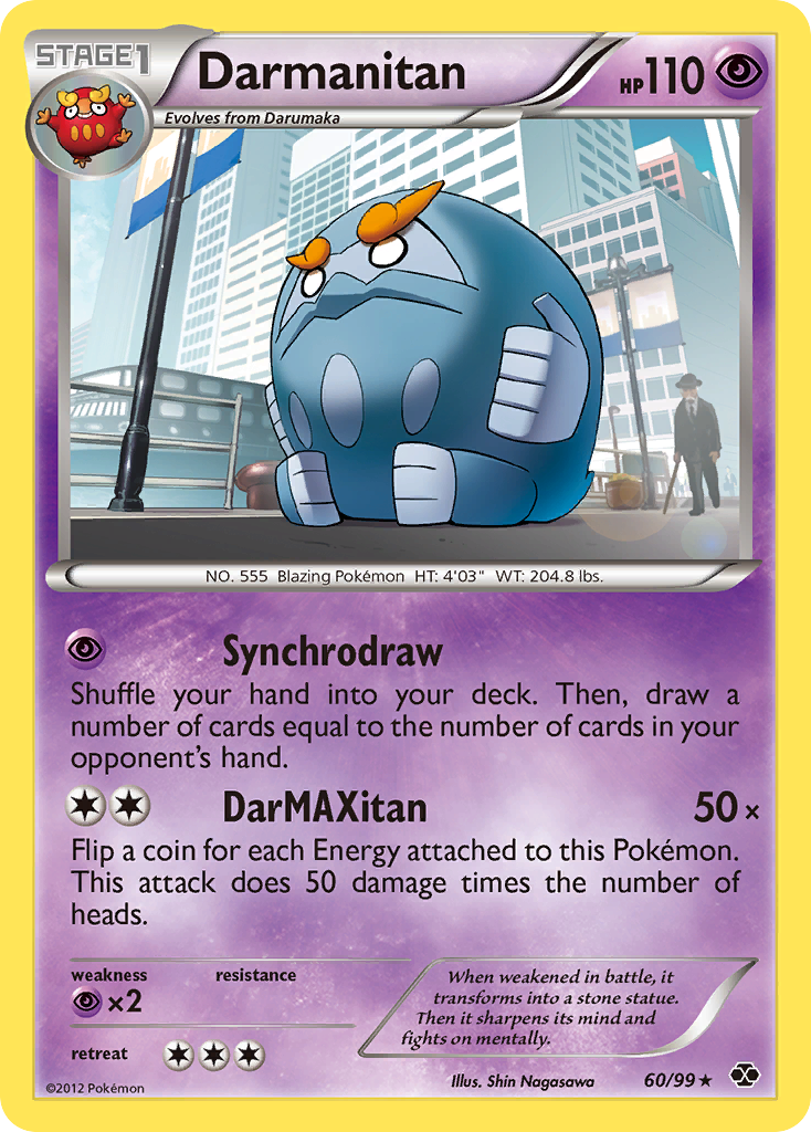 Darmanitan 60/99 Pokémon Next Destinies (2012) English card — catalogue reference