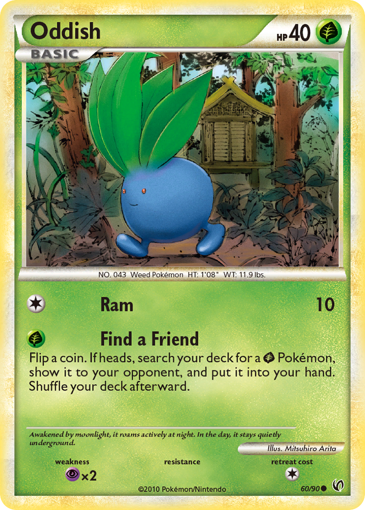 Oddish 60/90 Pokémon Undaunted (2010) English card — catalogue reference