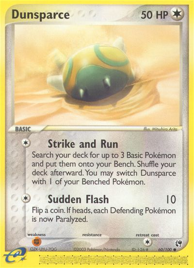 Dunsparce 60/100 — Pokémon EX Sandstorm