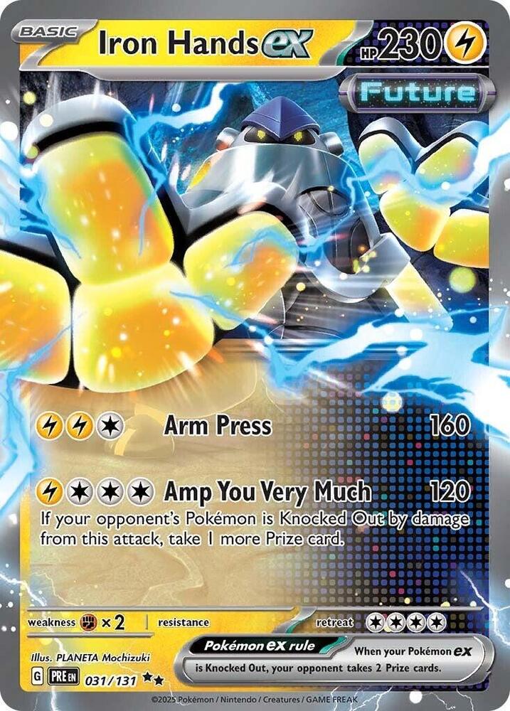 Iron Hands ex Double Rare SV: Prismatic Evolutions 031/131 MP (Back)