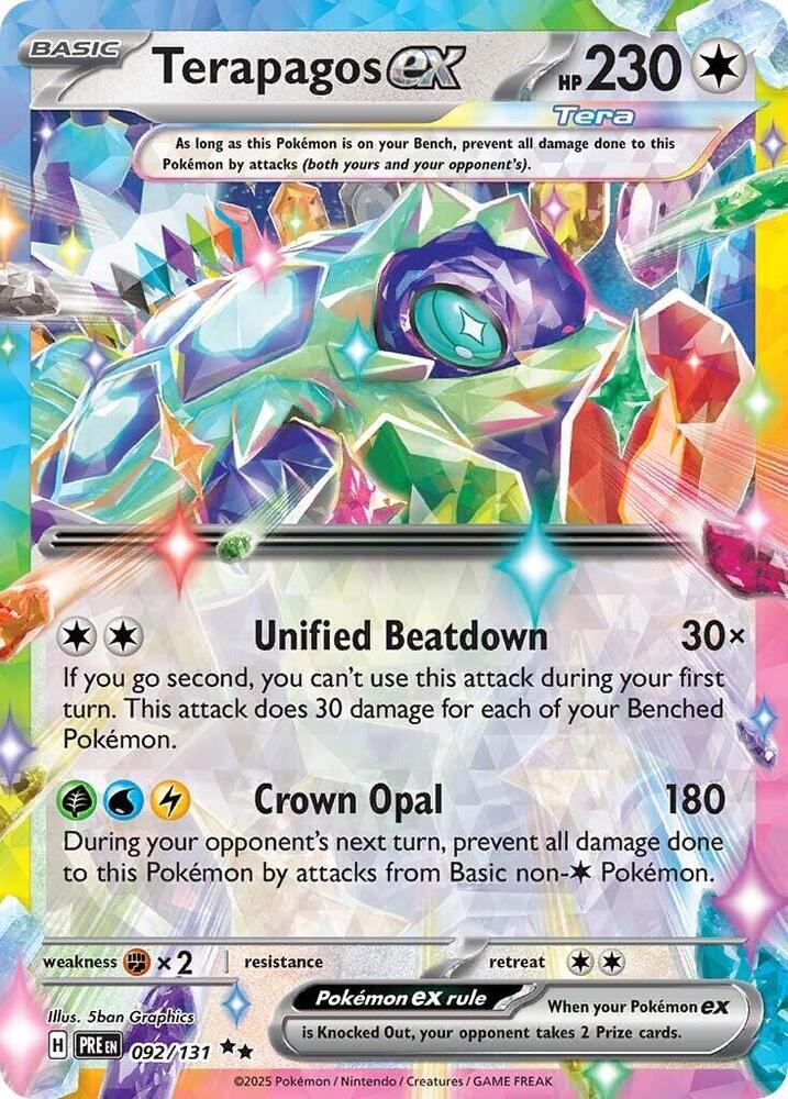Terapagos ex - Double Rare SV: Prismatic Evolutions 092/131 MP (Back)