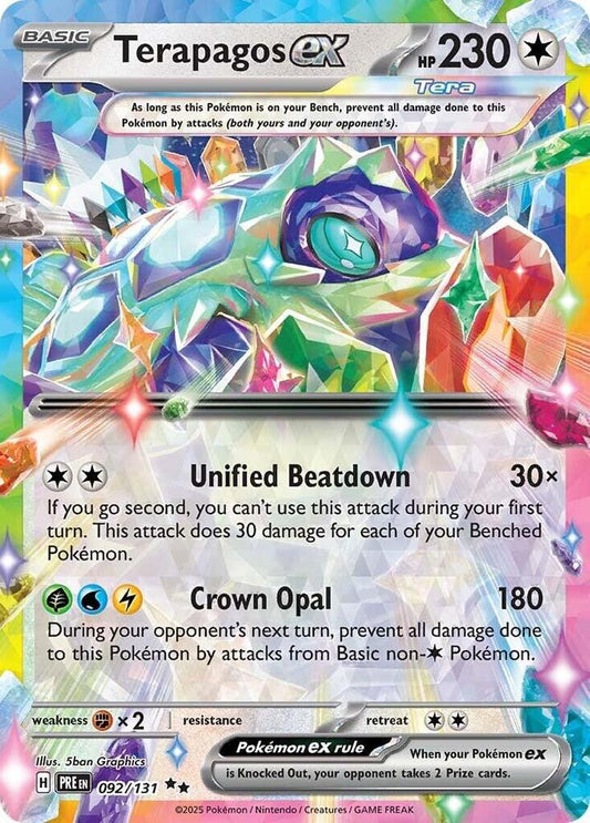 Terapagos ex - Double Rare SV: Prismatic Evolutions 092/131 MP (Back)