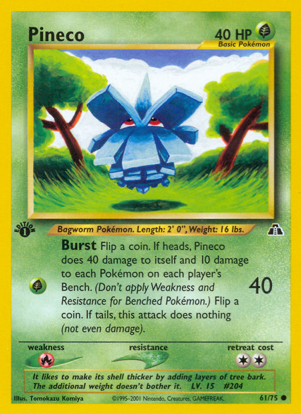 Pineco 61/75 — Pokémon Neo Discovery