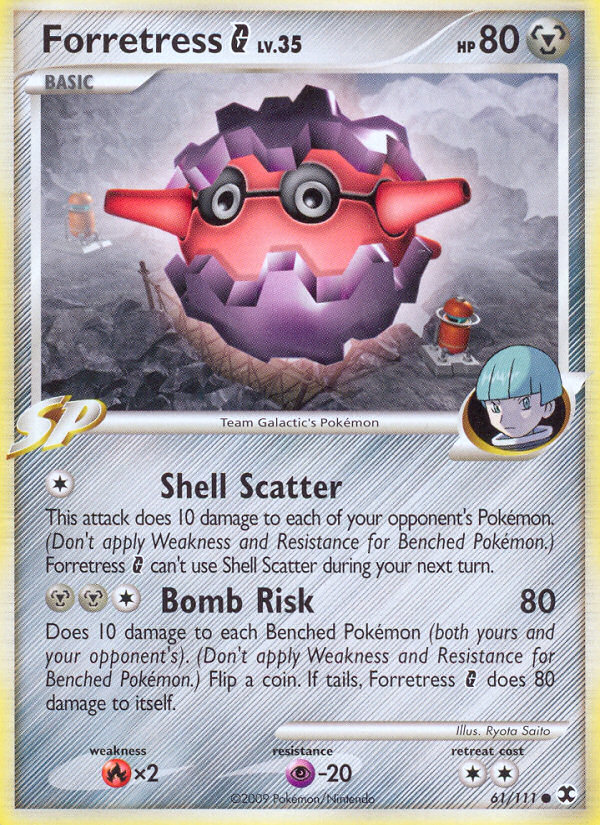 Forretress G 61/111 Pokémon Rising Rivals (2009) English card — catalogue reference