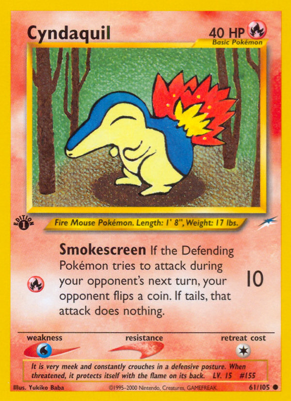 Cyndaquil 61/105 — Pokémon Neo Destiny