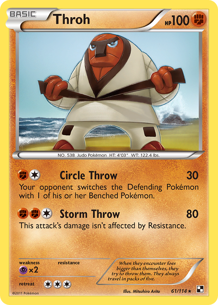Throh 61/114 Pokémon Black & White (2011) English card — catalogue reference